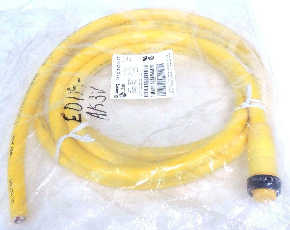 Used NEW LUMBERG RK100M-699/12F SINGLE ENDED CORDSET RK100M69912F