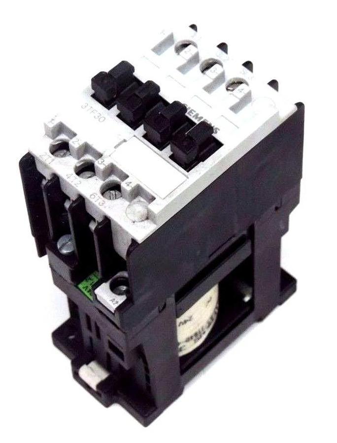Used SIEMENS 3TF3-000-0BB4 CONTACTOR 20AMP 3POLE 24VDC 600VAC, 3TF3000-0B, 3TF30