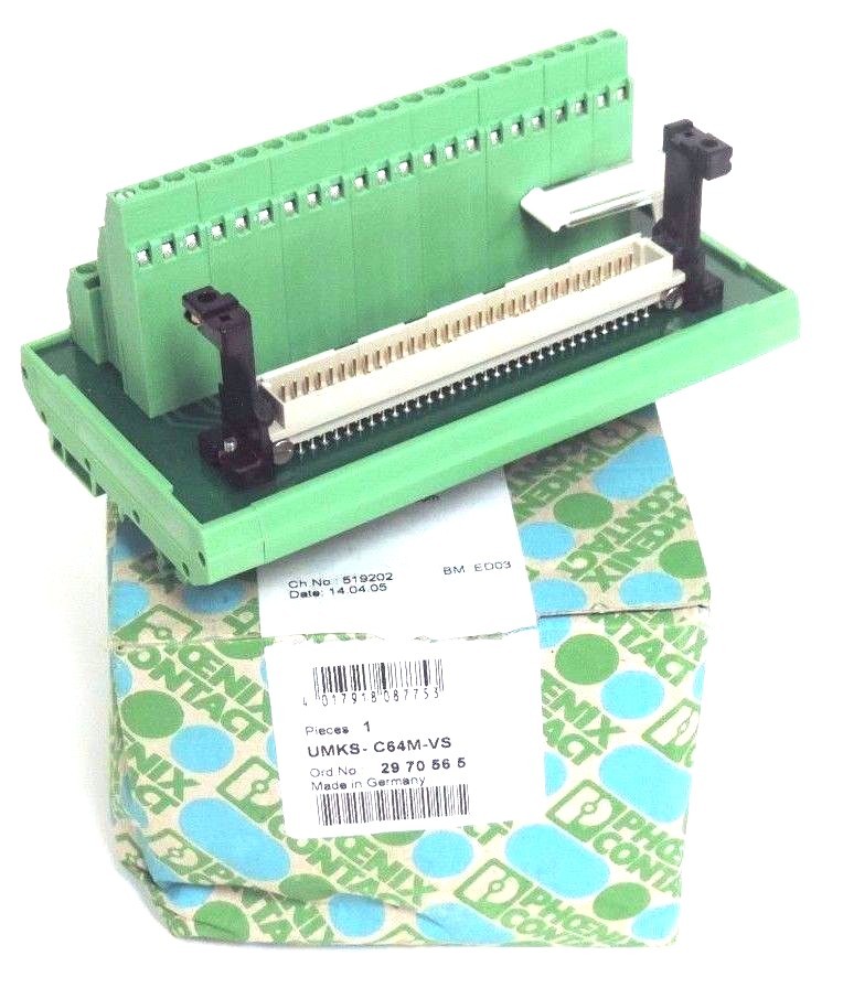 Used NIB PHOENIX CONTACT UMKS-C64M-VS TERMINAL BLOCK MODULE 2970565