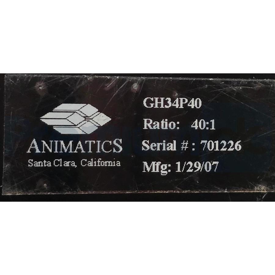MOOG ANIMATICS GH34P40 SmartMotor REDUCTOR PLANETARY GEARHEAD RATIO 40:1 NSNP