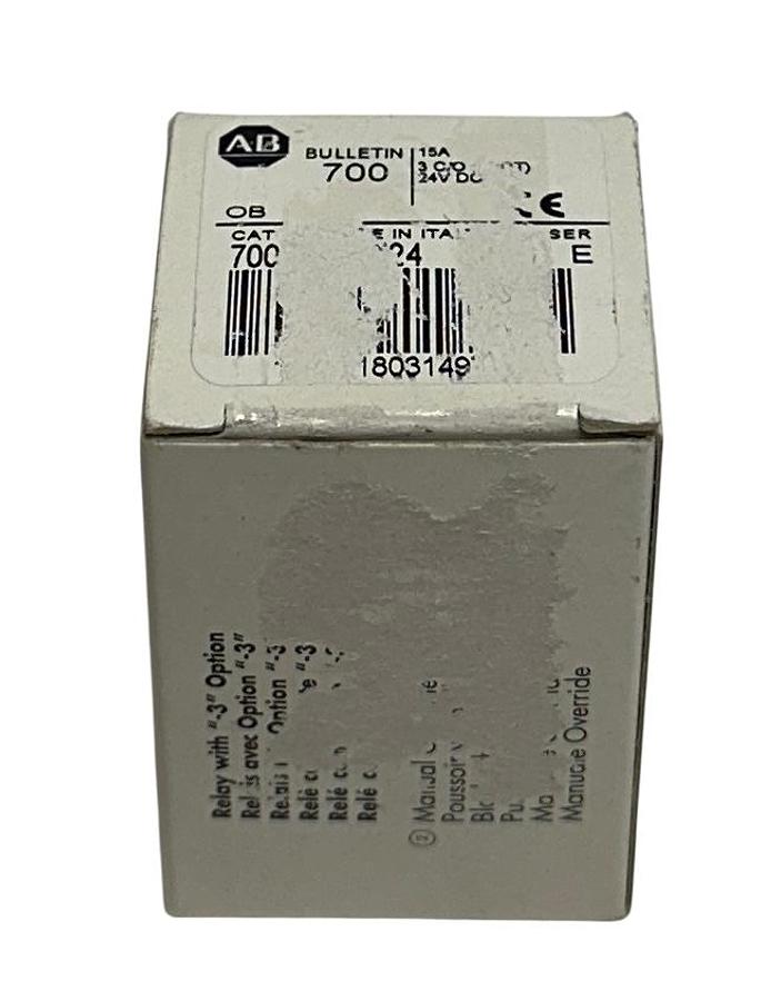 Used ALLEN BRADLEY 700-HB33Z24 /E BULLETIN 700 GENERAL PURPOSE RELAY 15A 24VDC NSMP