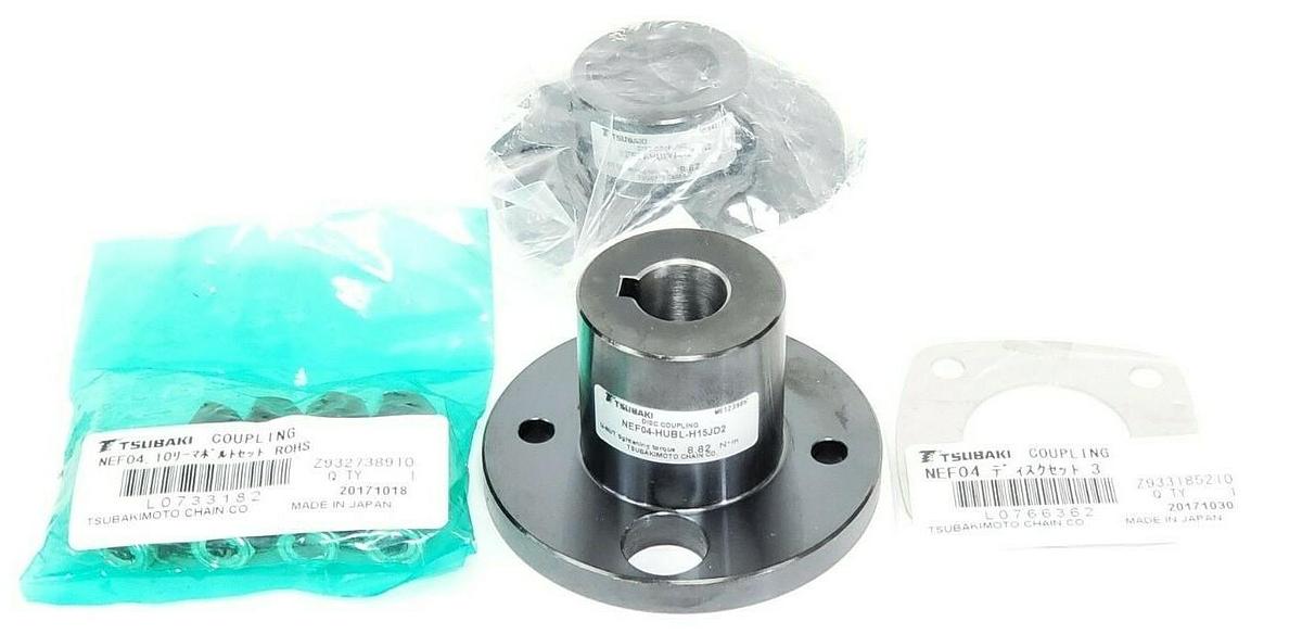 Used NEW TSUBAKI NEF04-HUBL-H15JD2 / NEF04-HUBN-H22JD2 DISC COUPLINGS NEF04 NEF04.10
