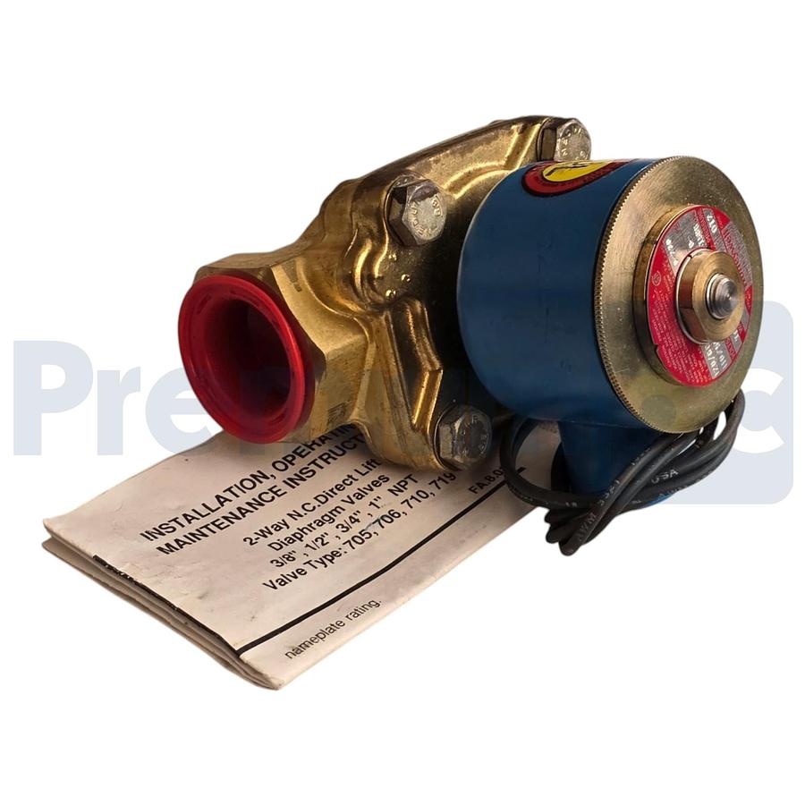 Used Honeywell Skinner 705X8D1B 2-Way N/C Solenoid Valve 110/120V 230PSI NSNP