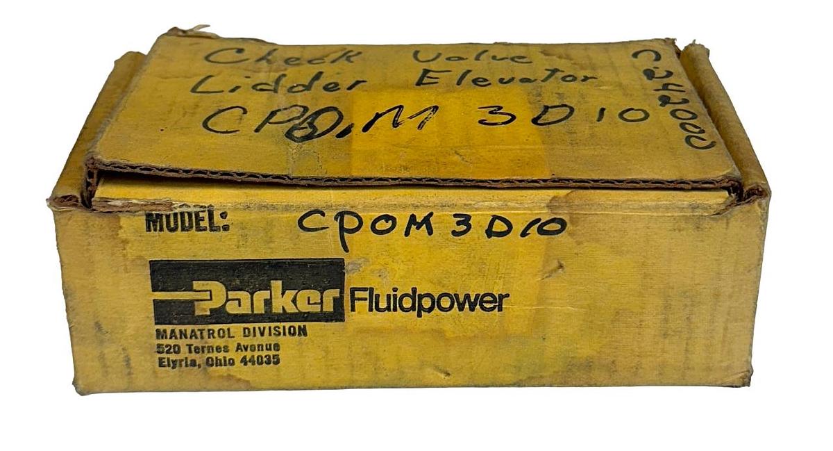 Used NEW PARKER CP0M3D-10KR / CP0M3D-10 HYDRAULIC PILOT CHECK VALVE NSMP