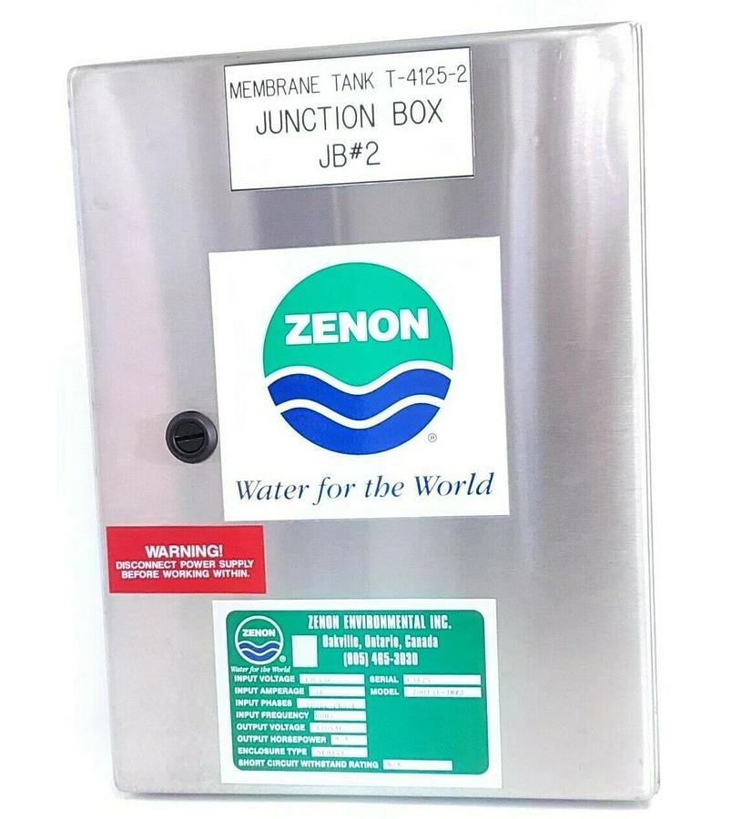 Used NEW ZENON ENVIRONMENTAL 200131-JB#2 ENCLOSURE TYPE NEMA4X 120VAC 3A