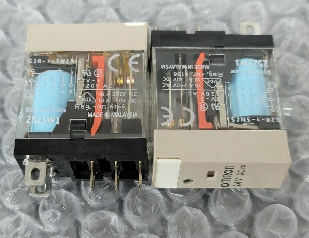 Used LOT OF 8 NEW OMRON G2R-1-SN-24VDC RELAYS G2R-1-SN