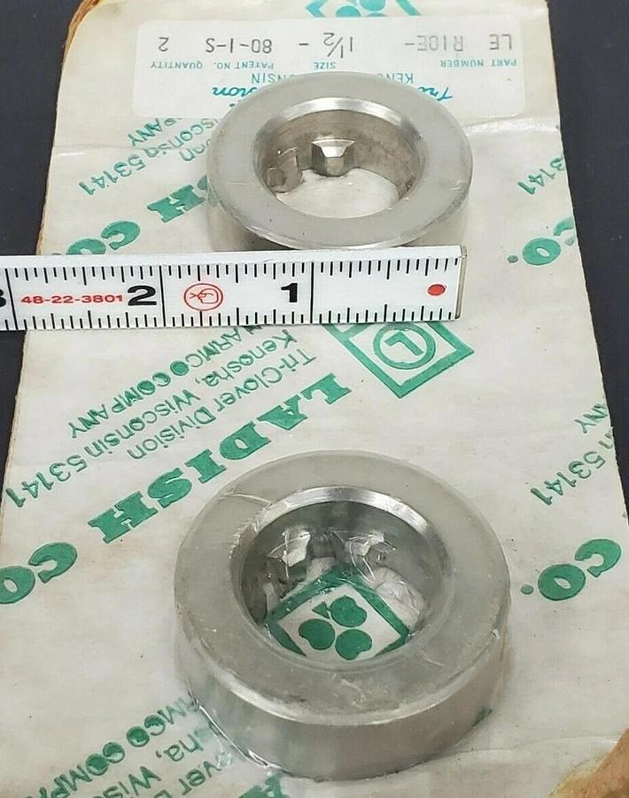Used LOT OF 2 NEW TRI-CLOVER LE R10E-1-1/2-80-1-S WEAR RINGS