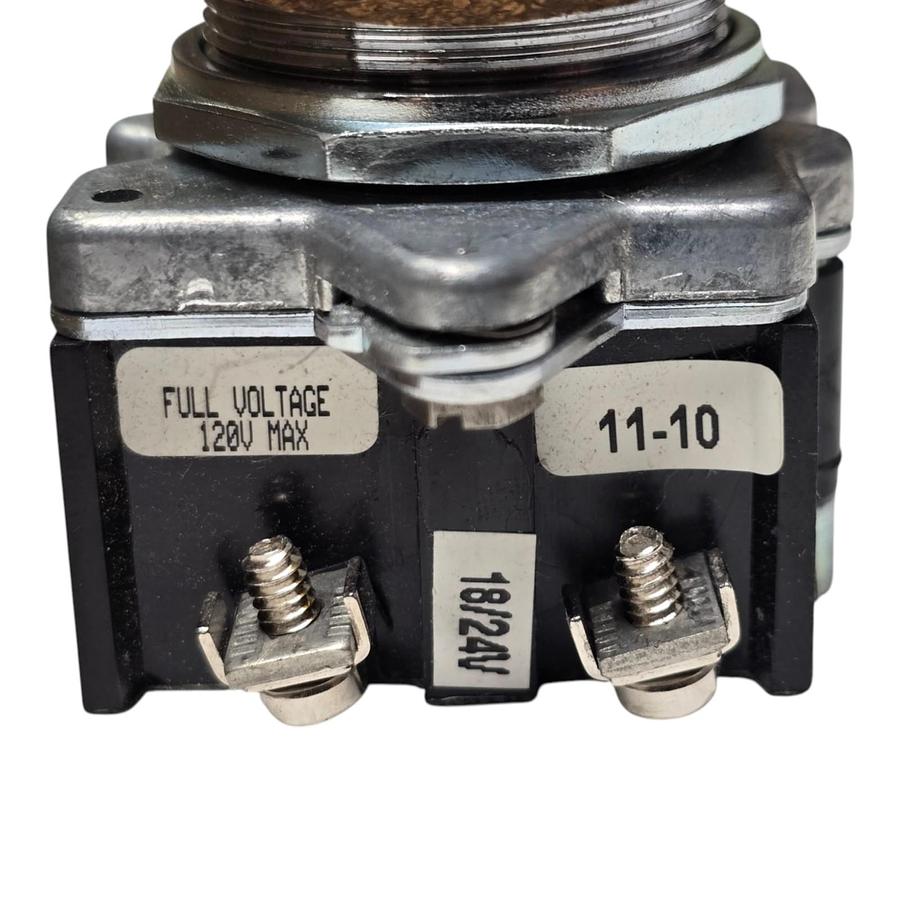 Used Eaton E30EX3 Compact Pushbutton Operator w/ Ind. Light 18/24V AC-DC Series A4
