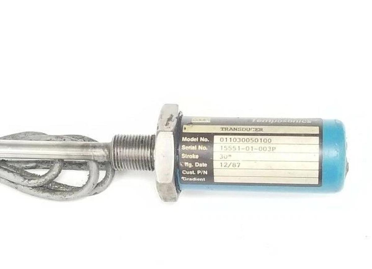 Used MTS TEMPOSONICS MODEL: 011030050100 TRANSDUCER 30'' STROKE 36'' IN. ROD 40-5/8''