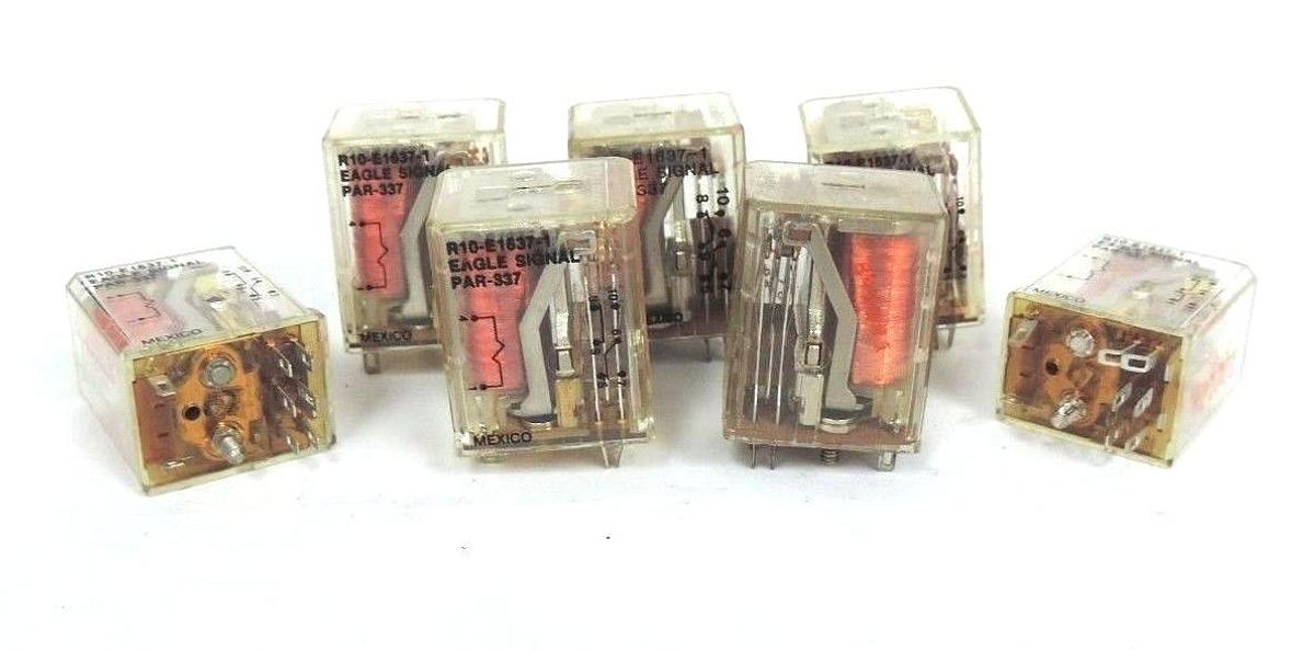 Used LOT OF 7 POTTER & BRUMFIELD R10-E1637-1 EAGLE SIGNAL MINI RELAY PAR-337