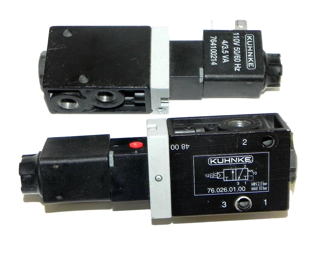 LOT OF 2 NEW KUHNKE P83188-0075 SOLENIOD VALVES P831880075