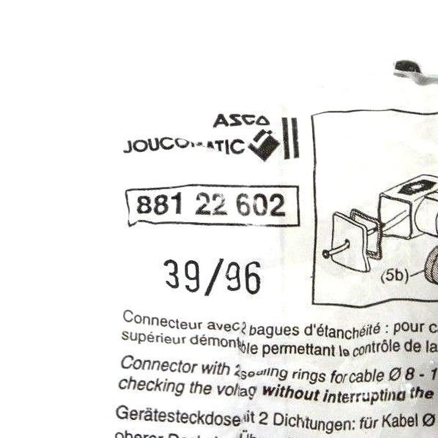 LOT OF 6 NEW ASCO JOUCOMATIC 881-22-602 CONNECTOR KITS STANDARD W/CABLE GLAND
