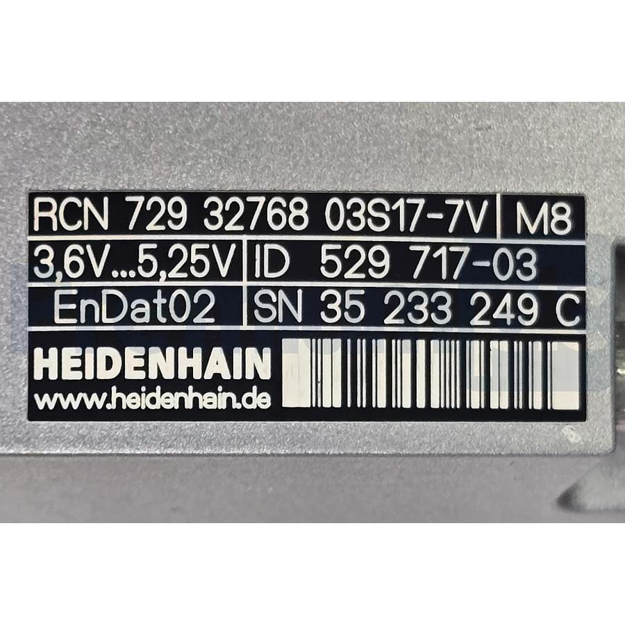 Used HEIDENHAIN RCN729 RCN 729 32768 03S17-7V | M8 Absolute Encoder EnDat02 529717-03
