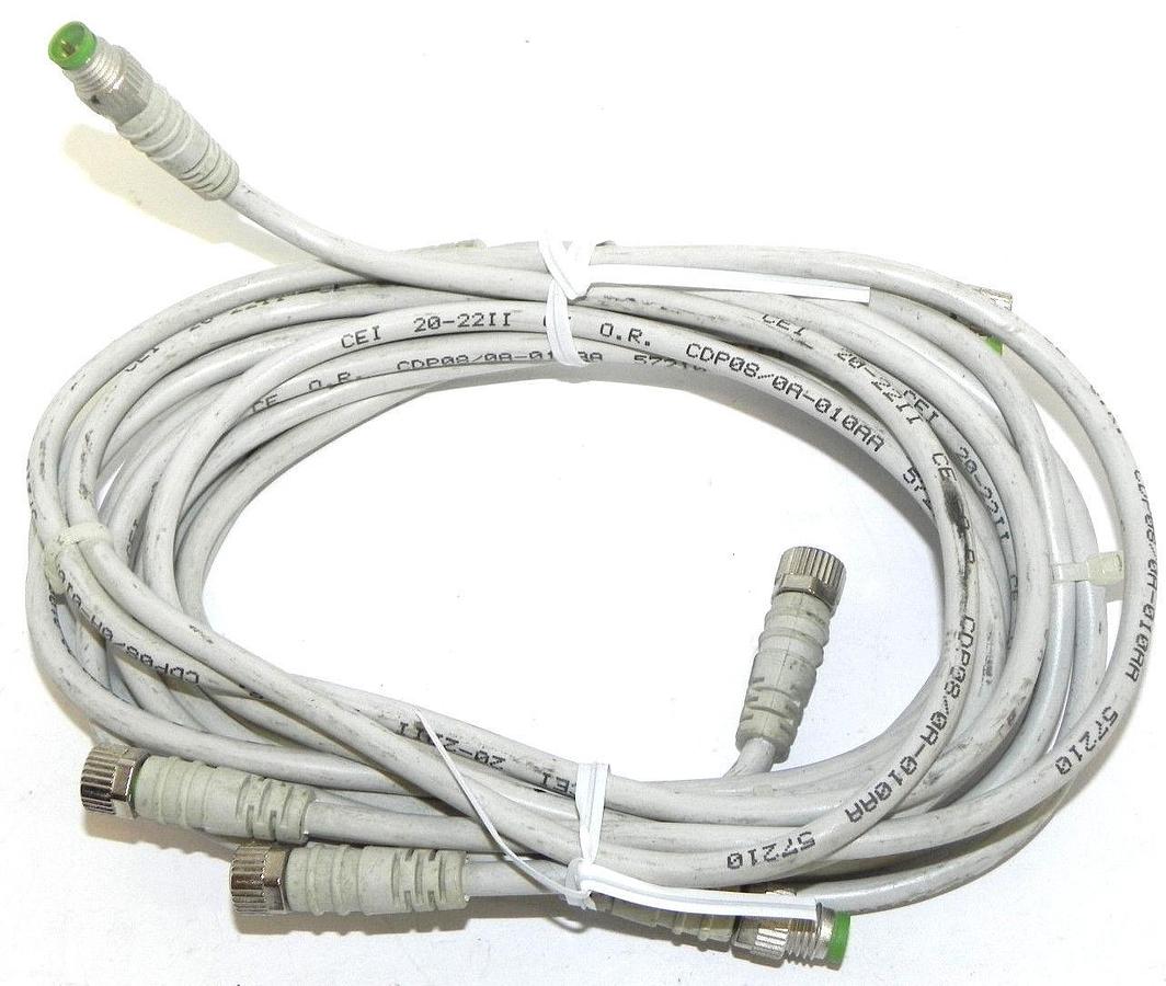 Used LOT OF 4, AUTOMATION DIRECT CDP08-0A-010-AA PATCH CHORD, CDP080A010AA