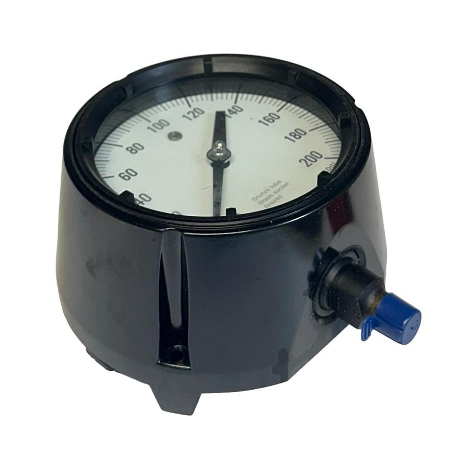Used ASHCROFT 45-1279-AS-02L-200# / 451279AS02L200 DURAGAUGE PRESSURE GAUGE NSMP