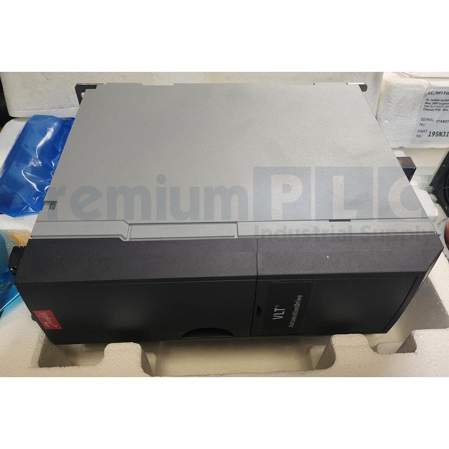 Used DANFOSS 131B0592 VLT AutomationDrive FC-302 7.5HP w/ 195N3100 LC/RFI FILTER NSMP