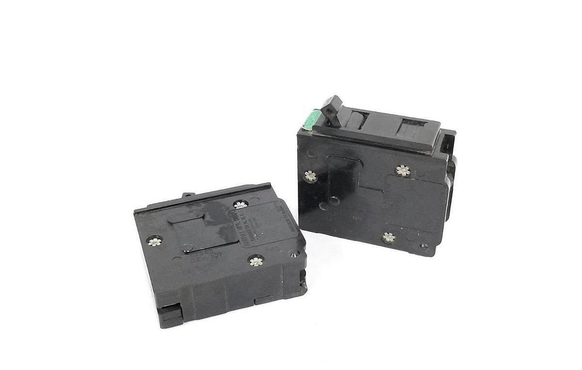 Used LOT OF 2 MURRAY UNDERWRITERS MP115 CIRCUIT BREAKERS EX-89, 47544, STYLE MP, 15A