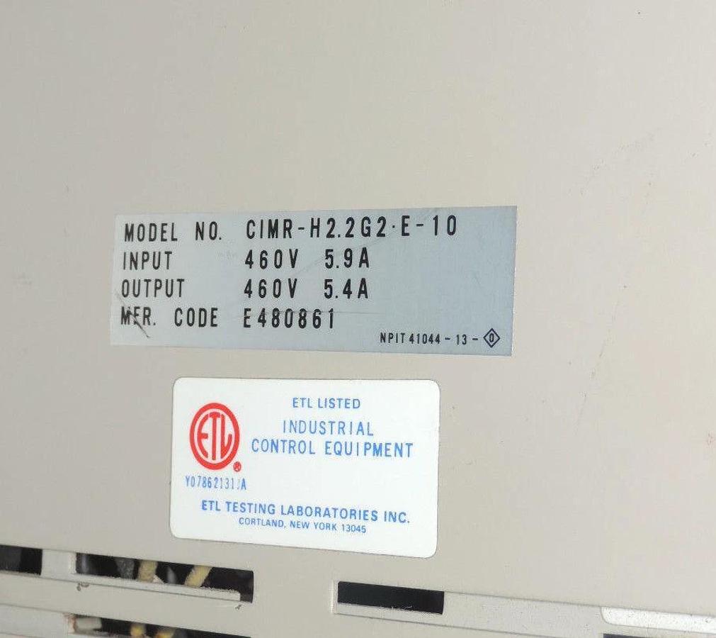 Used SAFETRONICS CIMR-H2.2G2-E-10 DRIVE 460V MFR. CODE E480861, CIMRH22G2E10