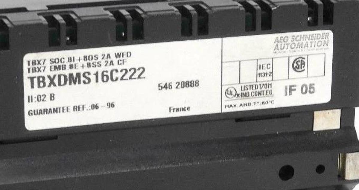 Used AEG SCHNEIDER TBXDMS16C222 CONTROL UNIT TBX7