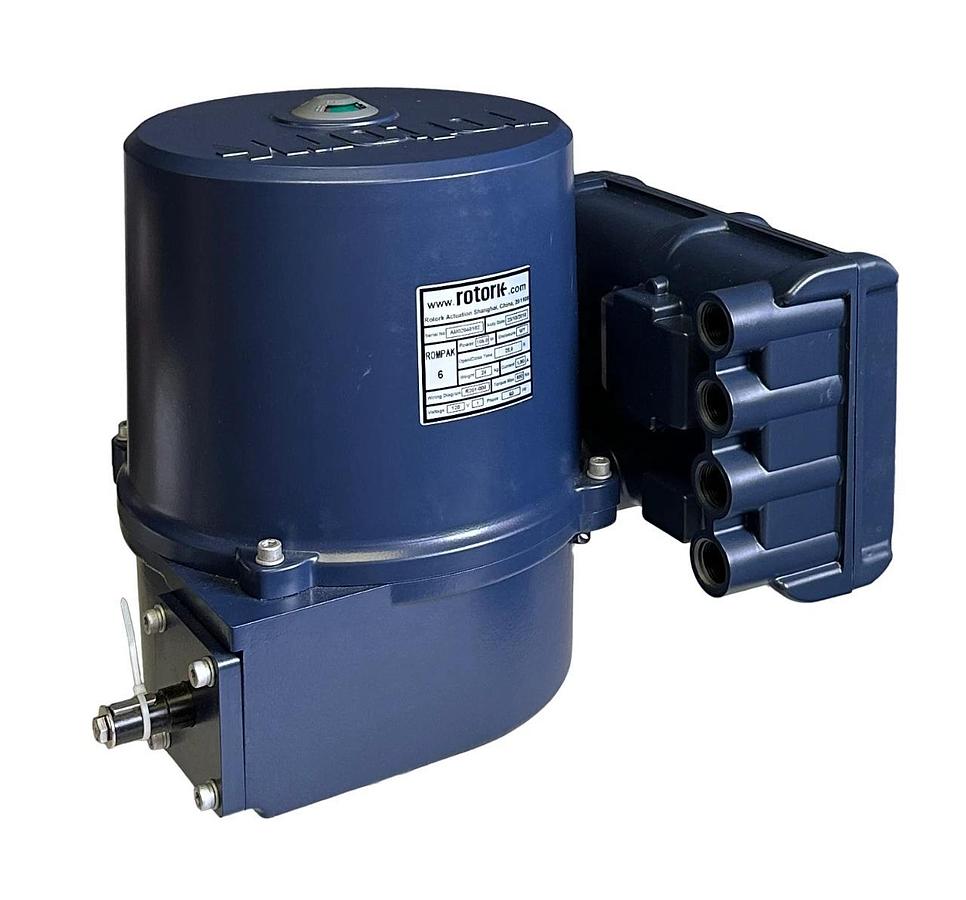 Used ROTORK ROMpak 6 ELECTRIC VALVE ACTUATOR SIZE 6 120V 1-PHASE 60Hz 105W 650Nm NSMP