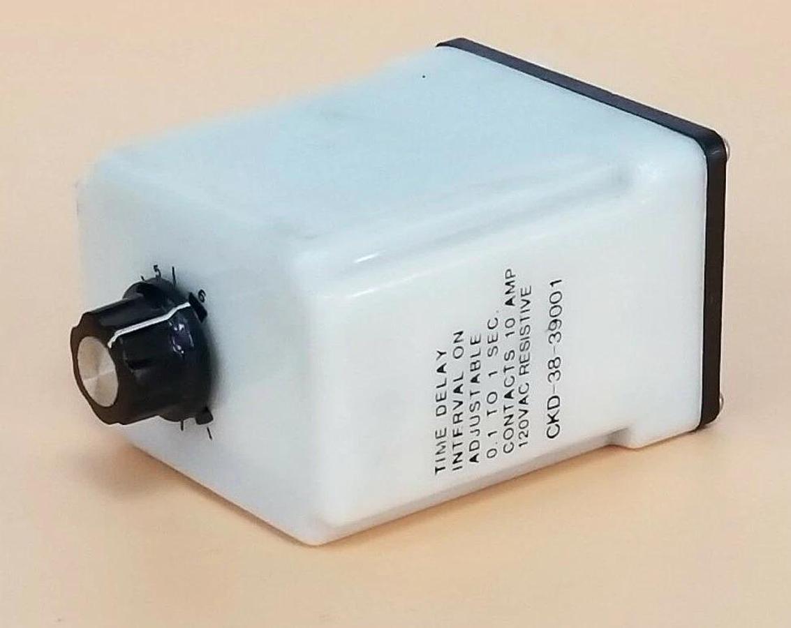 Used POTTER & BRUMFIELD CKD-38-39001 TIME DELAY RELAY 0.1 TO 1 SEC. 120VAC 10AMP