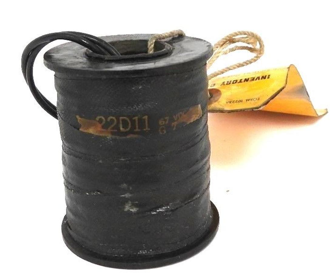 Used NEW GE GENERAL ELECTRIC 22D11G7 COIL, 67 VDC, 22D1107
