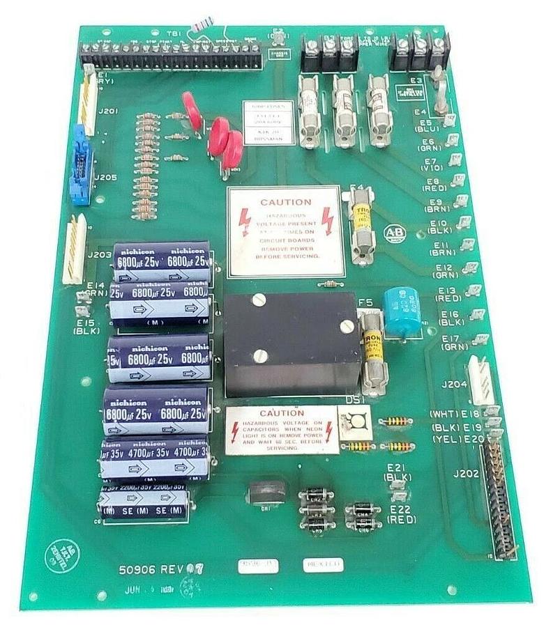 Used ALLEN BRADLEY 50906 POWER DISTRIBUTION BOARD REV. 7