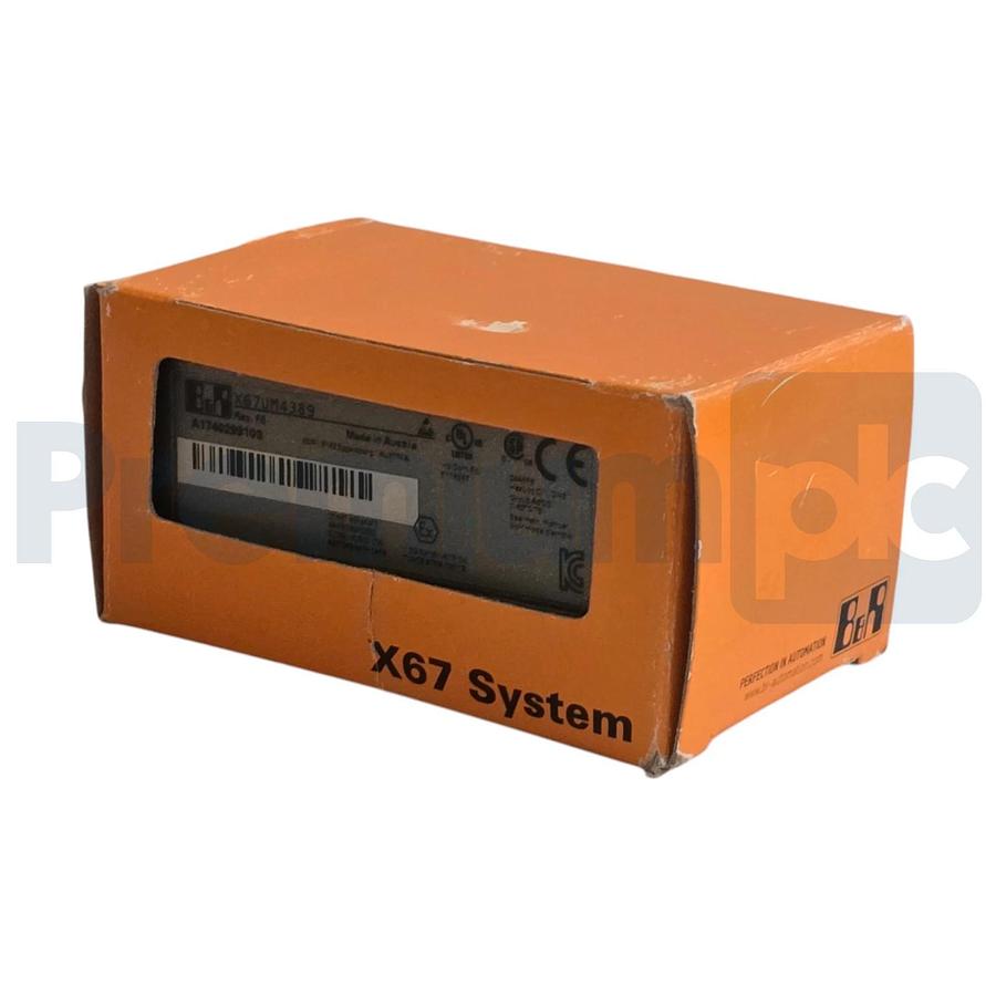 B&R X67UM4389 X67 Power Supply I/O Hub Module X2X Link IP67 Rev. F0 NSMP