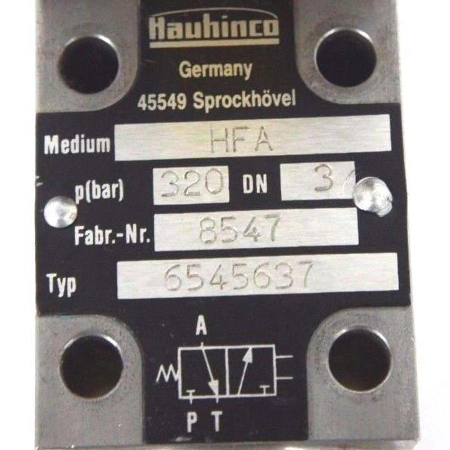 Used REPAIRED HAUHINCO 6545637 HYDRAULIC VALVE MEDIUM HFA, 320 BAR, FABR. NR. 8547