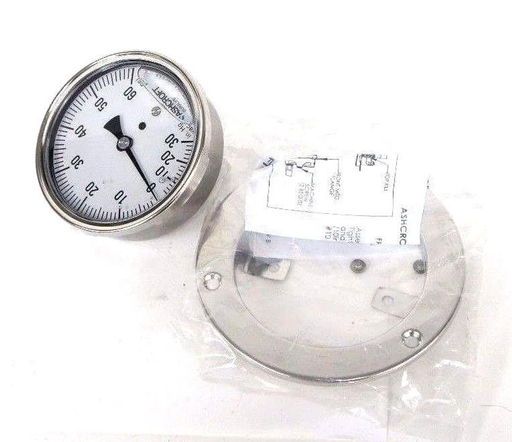Used LOT OF 3 NIB ASHCROFT 35-1009-SWL-02B-30IMV&60#-XFF DURALIFE GAUGE SIZE: 3-1/2''