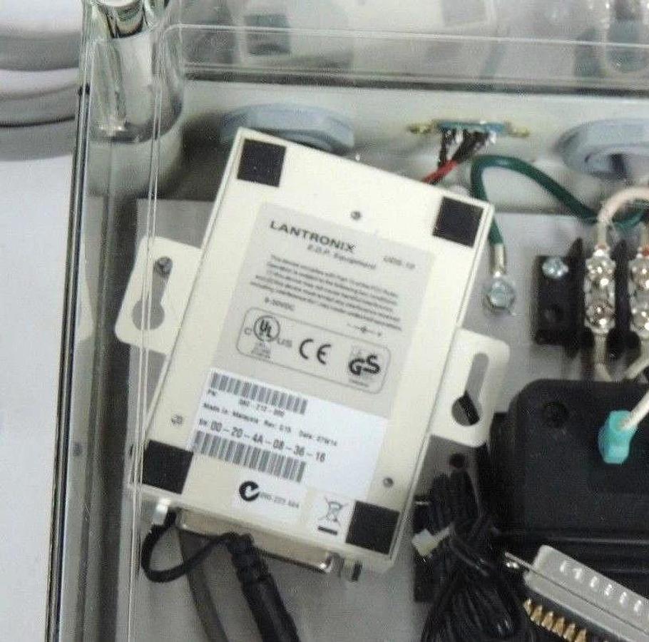 Used VYNCKIER ENCLOSURE W/ LANTRONIX UDS-10 / 080-212-000 DEVICE SERVER, POWER SUPPLY