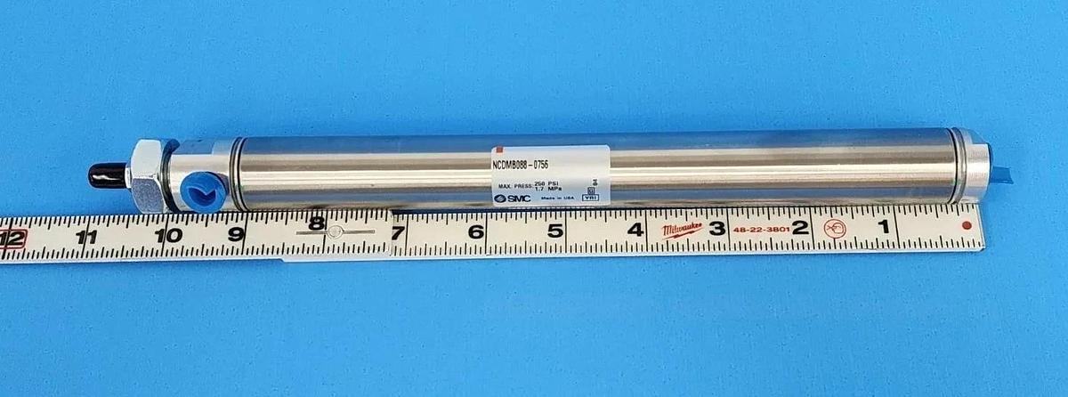 NEW SMC NCDMB088-0756 AIR CYLINDER 7/8IN BORE SIZE 250PSI 1.7MPa