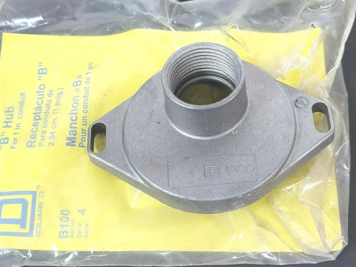 Used LOT OF 5 NEW SQUARE D B100 "B" HUB FOR 1'' CONDUIT SERIES 4