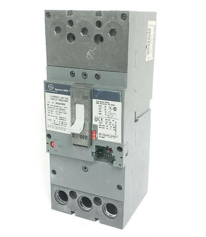 Used GE SFHA24AT0250 SPECTRA RMS CURRENT LIMITING CIRCUIT BREAKER 250AMP 480VAC 2POLE