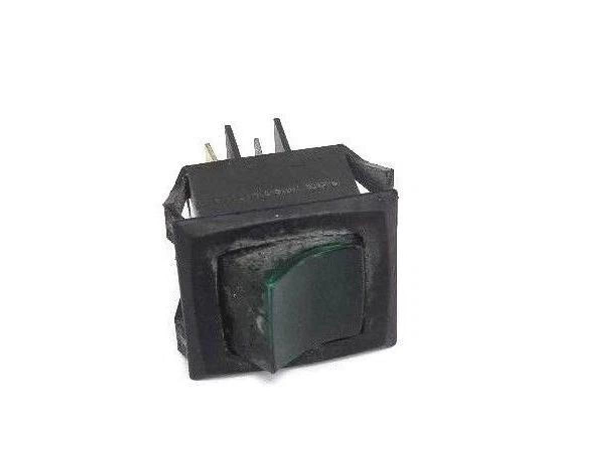 Used CARLINGSWITCH GREEN TOGGLE SWITCH 15/20A, 250/125VAC, 250LAMP, 0040