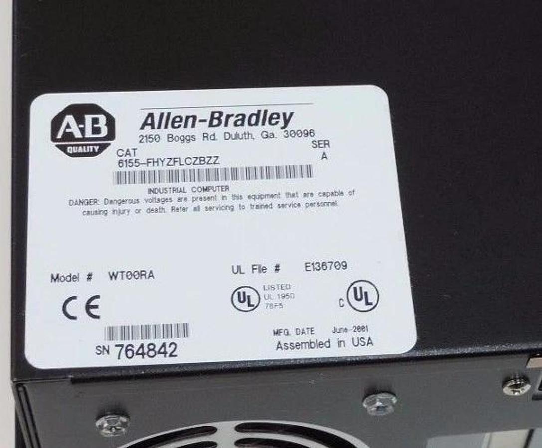 NIB ALLEN BRADLEY 6155-FHYZFLCZBZZ INDUSTRIAL COMPUTER 6155FHYZFLCZBZZ SER. A