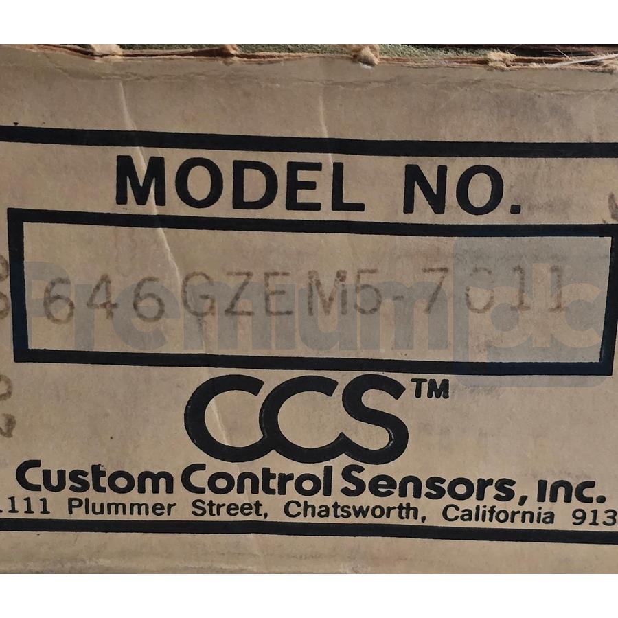 Used CCS Custom Control Sensors 646GZEM5-7011 Dual-Snap Pressure Switch 300-1000 PSIG