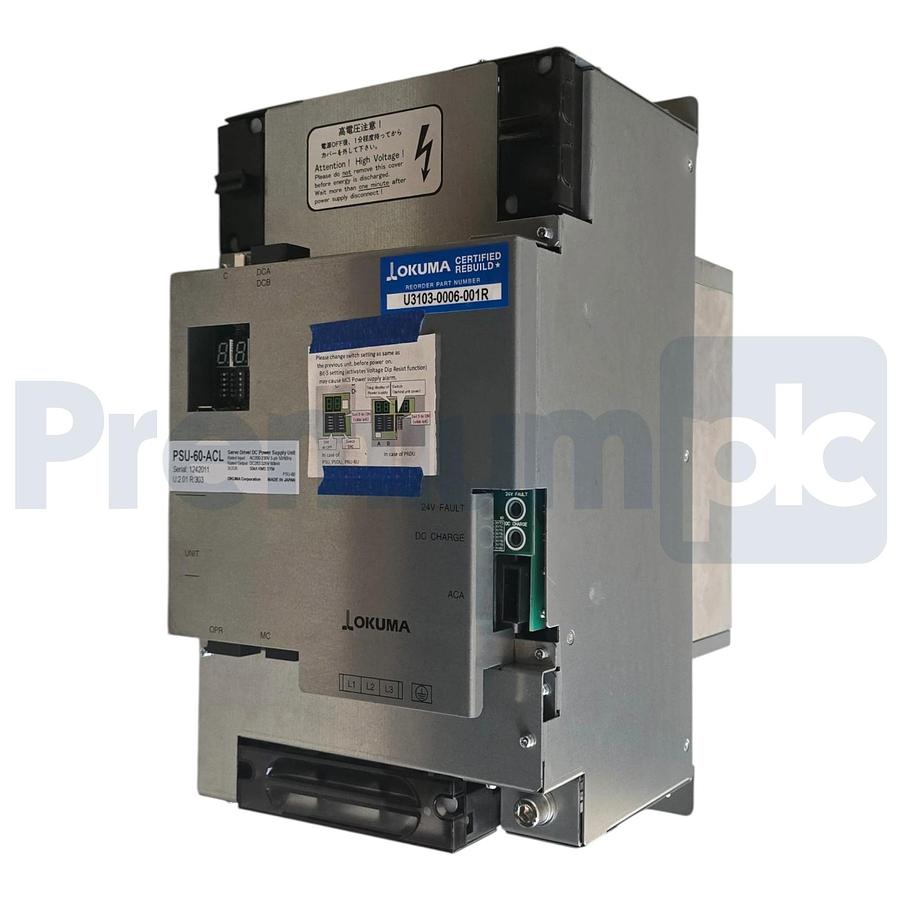 Used Okuma PSU-60-ACL U:2.01 R:303 DC Servo Power Supply Unit 60kW U3103-0006-001R