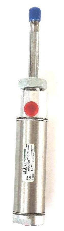 NEW PEARSON A096758 PNEUMATIC CYLINDER 250 PSI, 2" STROKE, 1 1/4" BORE