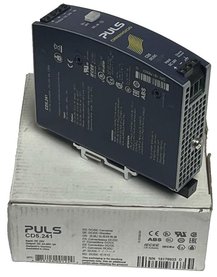 Used NEW PULS CD5.241 DC/DC Converter | 24V 5A 120W DIMENSION CD-Series DIN Rail