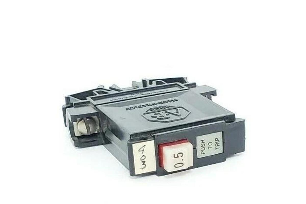 Used ALLEN BRADLEY 1492-G005 CIRCUIT BREAKER 250VAC .5AMP 1POLE SER. B