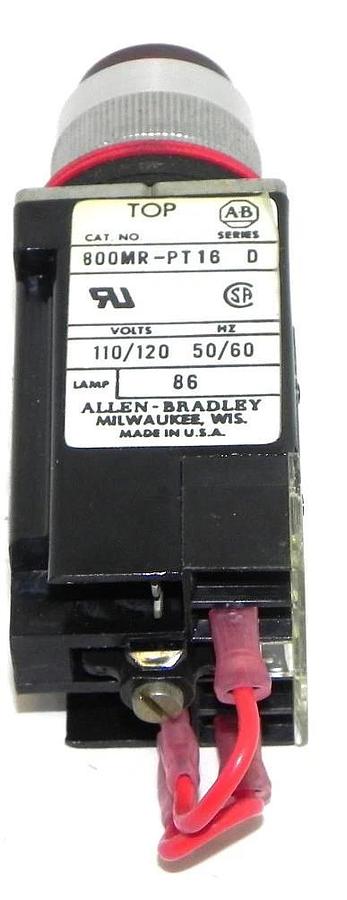 Used ALLEN BRADLEY 800MR-PT16 PUSHBUTTON 800MRPT16 SER. D 110/120V 50/60HZ