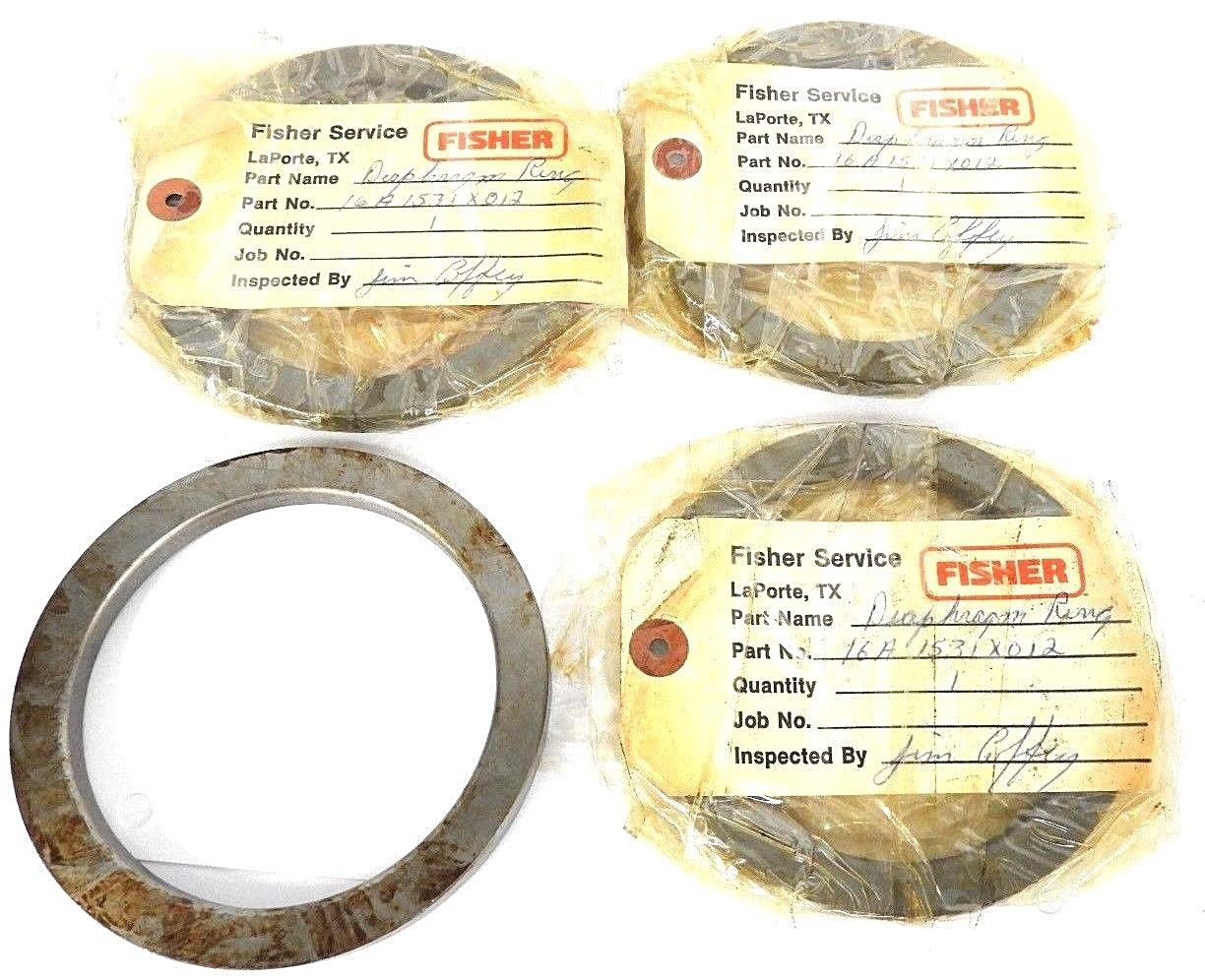 Used LOT OF 4 NEW FISHER 16A1531X012 DIAPHRAGM RINGS