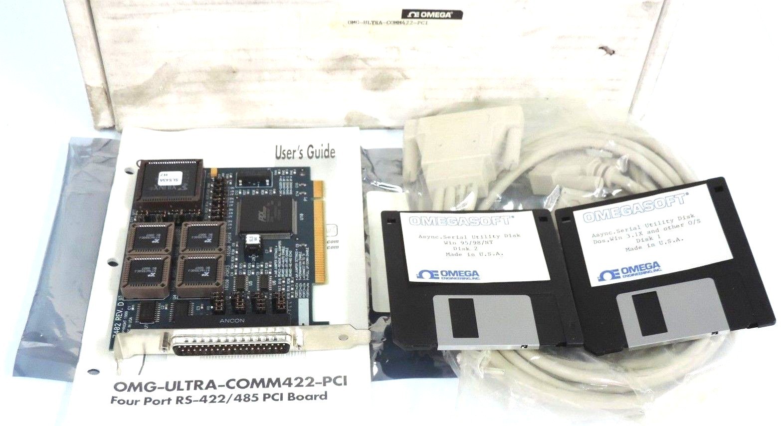 Used NIB OMEGA OMG-ULTRA-COMM422-PCI AUTOMATIC FOUR POINT PCI RS-422/485 INTERFACE