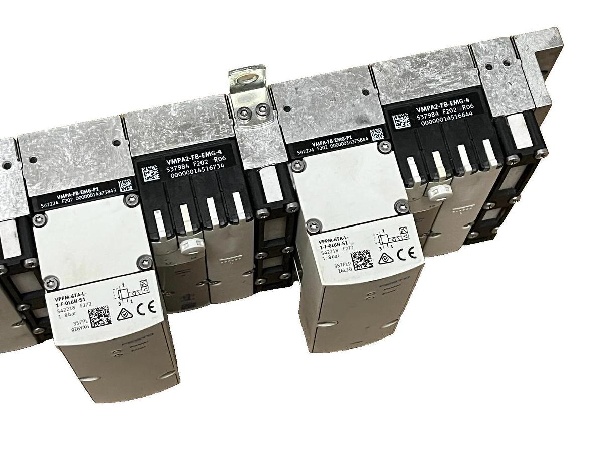 Used Festo CPX/MPA-S Terminal | EtherNet/IP CPX-FB32 | (9) VPPM Proportional (6) MPA2
