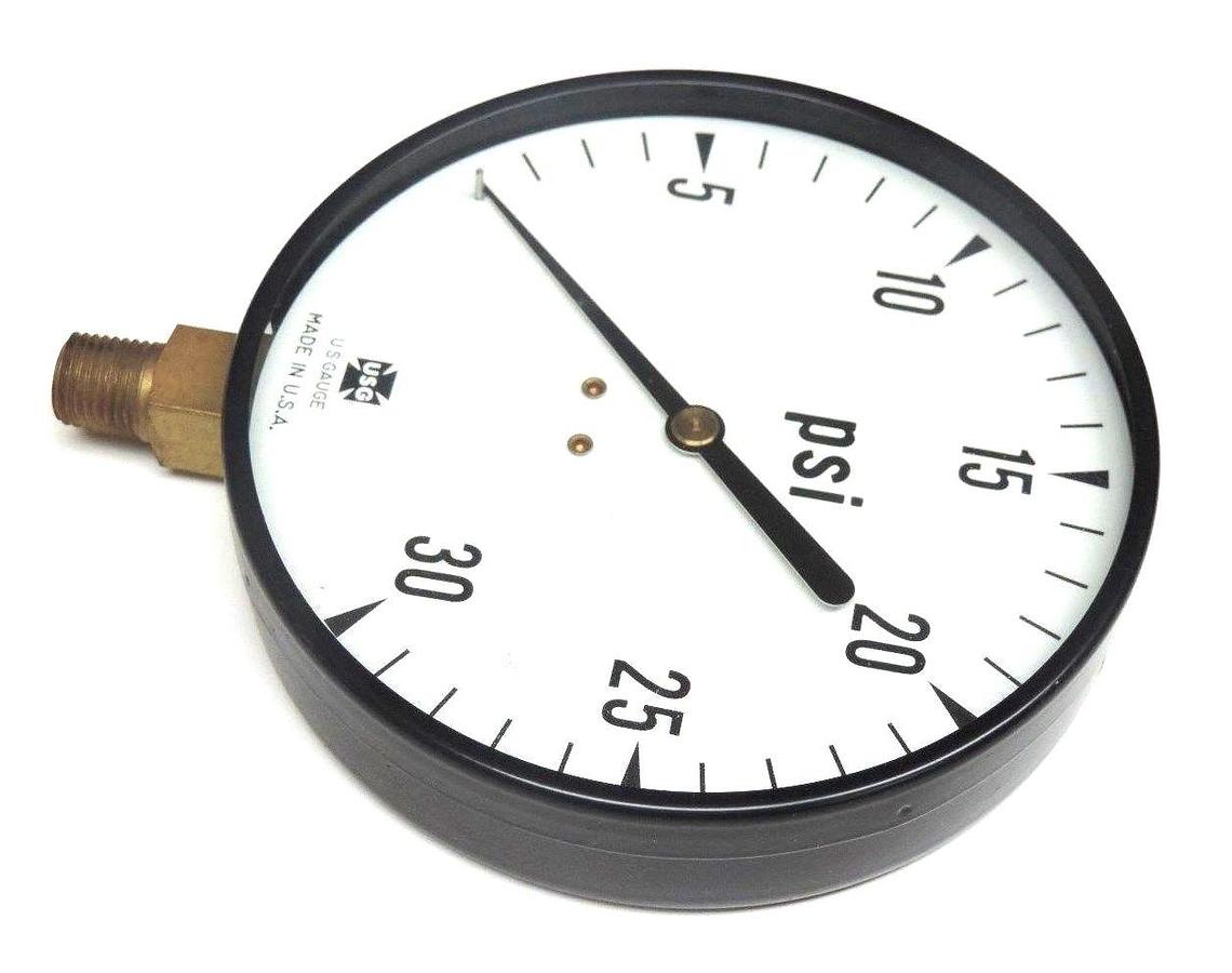 Used NIB AMETEK P-500 30PSI PRESSURE GAUGE 1/4'' ANPT LH, 4 1/2'' SIZE, 005804, P500