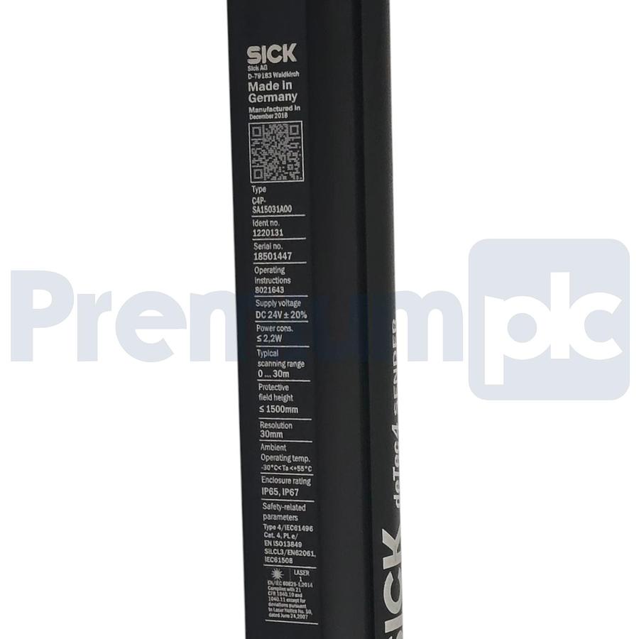Used SICK C4P-SA15031A00 deTec4 Prime Light Curtain Sender 1220131 1500mm 30mm NSNP