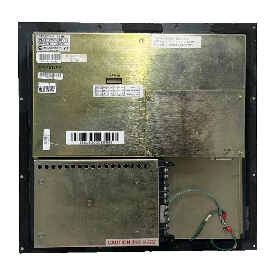 Used Allen Bradley 8520-FOP /D 9/Series Operator Interface 10.5" 176643 Rev 02 (read)