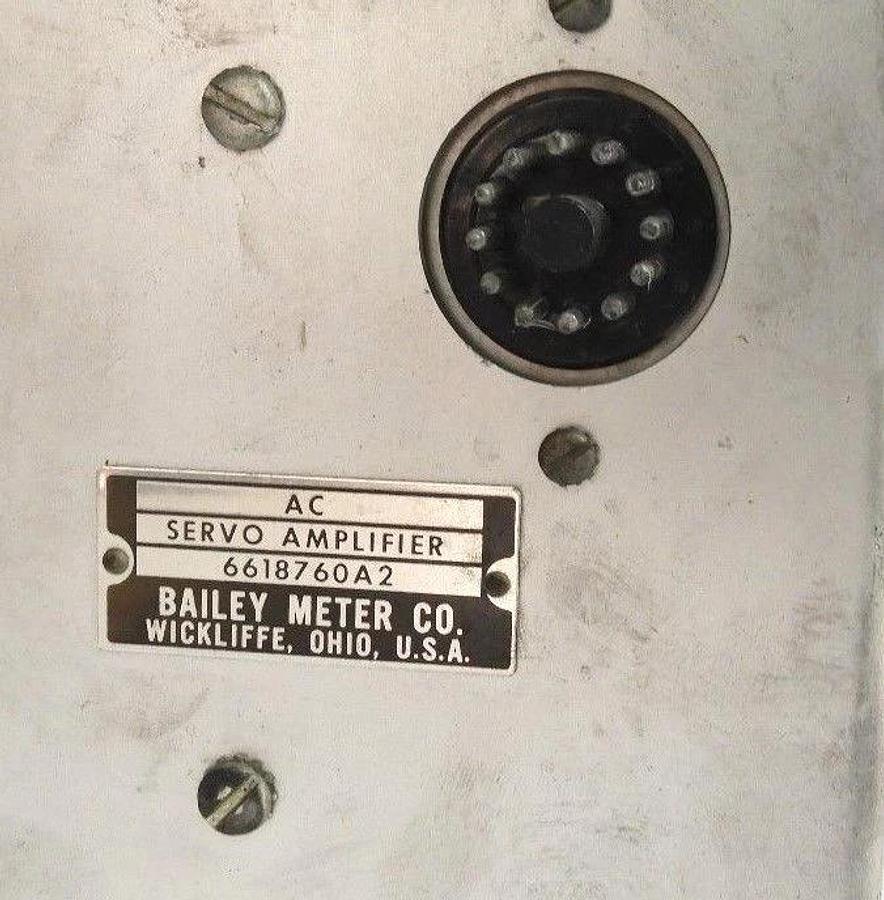 Used BAILEY METER CO. 6618760A2 AC SERVO AMPLIFIER