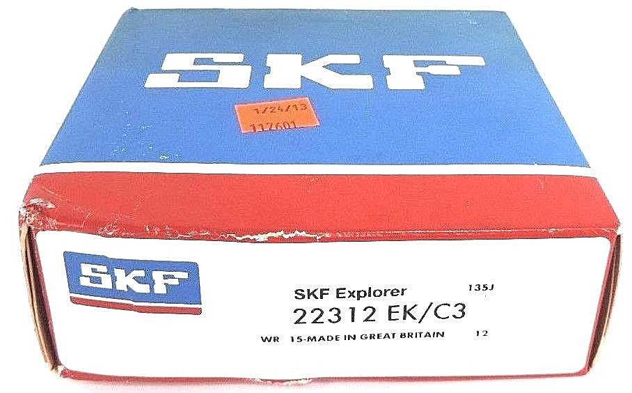 NIB SKF 22312 EK/C3 ROLLER BEARING SPHERICAL 2.544IN TAPERED BORE